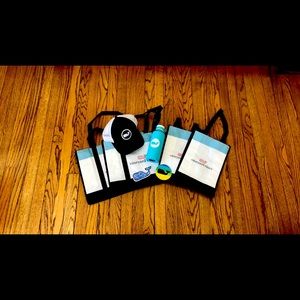 Vineyard Vines lot, hat, bags, bottle, stickers